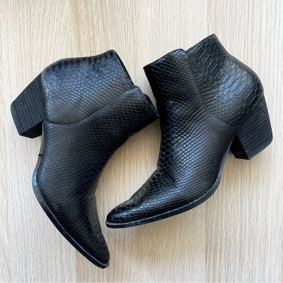 Astoria Faux Snakeskin Ankle Boots - Picture 2 of 5
